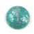 Cseh üveg kaboson - Turquoise Green Silver - 14mm