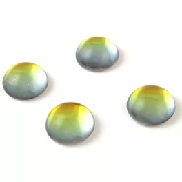 Czech Glass Cabochon - Crystal Backlit Uranium - 16mm
