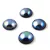 Czech Glass Cabochon - Jet AB - 16mm