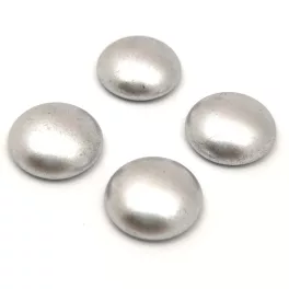Czech Glass Cabochon - Crystal Aluminium - 18mm