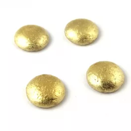 Czech Glass Cabochon - Crystal Etched Full Amber - 18mm