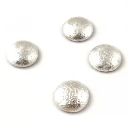 Czech Glass Cabochon - Crystal Etched Silver - 18mm