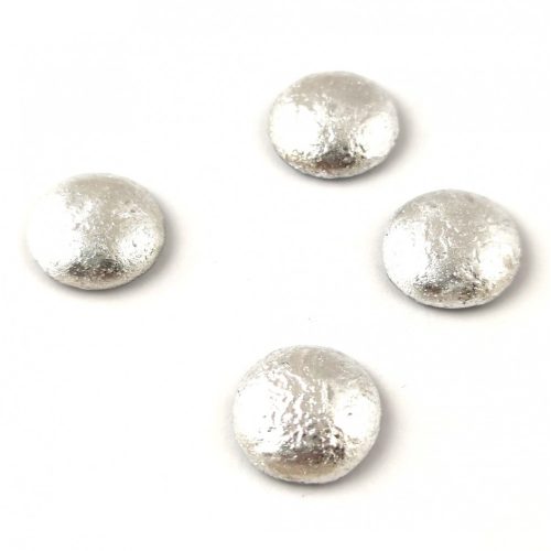 Czech Glass Cabochon - Crystal Etched Silver - 18mm