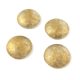 Czech Glass Cabochon - Crystal Etched Gold - 18mm