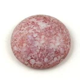 Czech Glass Cabochon - Alabaster Pink Bronze - 18mm
