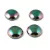 Czech Glass Cabochon - Jet Apricot Iris - 18mm