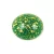 Cseh üveg kaboson - Forest Green Splash - 18mm