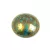 Cseh üveg kaboson - Turquoise Green Bronze - 18mm