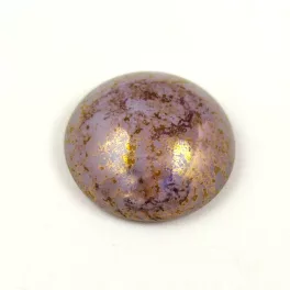 Cseh üveg kaboson - Rose Water Opal Bronze - 18mm