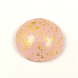 Cseh üveg kaboson - Rose Water Opal Splash - 18mm