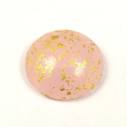 Cseh üveg kaboson - Rose Water Opal Splash - 18mm
