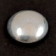 Czech Glass Cabochon - Jet Silver - 25mm