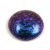 Cseh üveg kaboson - Jet Blue Iridescent - 25mm