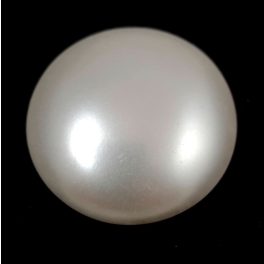 Czech Glass Cabochon - Alabaster Pearl Shine White - 25mm