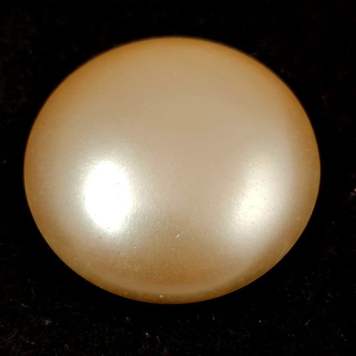 Czech Glass Cabochon - Alabaster Pearl Shine Light Beige - 25mm