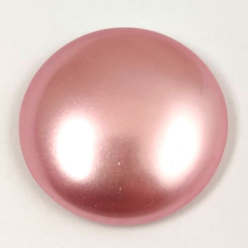 Czech Glass Cabochon - Alabaster Pearl Shine Pink - 25mm