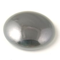 Cseh üveg kaboson - Alabaster Grey Iris - 25mm