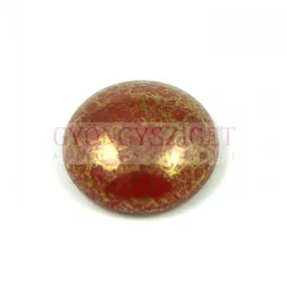 Czech Glass Cabochon - Red Bronze - 18mm