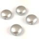 Candy - Czech 2 Hole Pressed Glass Bead - Aluminium - 12mm