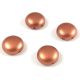 Candy - Czech 2 Hole Pressed Glass Bead - Matt Copper - 12mm