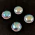Candy - Czech 2 Hole Pressed Glass Bead - Crystal AB - 12mm
