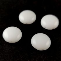 Candy - Cseh préselt kétlyukú gyöngy - Alabaster - 12mm