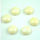 Candy - Czech 2 Hole Pressed Glass Bead - Alabaster Light Beige Luster - 12mm