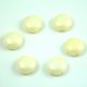 Candy - Czech 2 Hole Pressed Glass Bead - Alabaster Light Beige Luster - 12mm