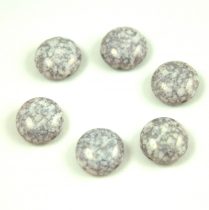   Candy - Cseh préselt kétlyukú gyöngy - Alabaster Gray Terracotta - 12mm