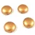Candy - Czech 2 Hole Pressed Glass Bead - Pastel Cream Gold - 12mm