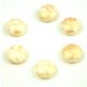 Candy - Czech 2 Hole Pressed Glass Bead - Alabaster Gold Patina - 12mm