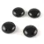 Candy - Czech 2 Hole Pressed Glass Bead - Jet - 12mm