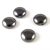 Candy - Czech 2 Hole Pressed Glass Bead - Hematit - 12mm