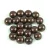 Candy - Czech Pressed Glass Bead - Eggplant Bronze - 6mm