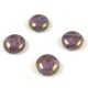 Candy - Cseh préselt kétlyukú gyöngy - Amethyst Bronze Luster - 12mm