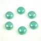 Candy - Czech 2 Hole Pressed Glass Bead - Turquoise Green Luster - 12mm