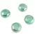 Candy - Czech 2 Hole Pressed Glass Bead - Turquoise Green Chrome - 12mm