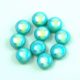 Candy - Czech Pressed Glass Bead - Turquoise Green AB - 8mm