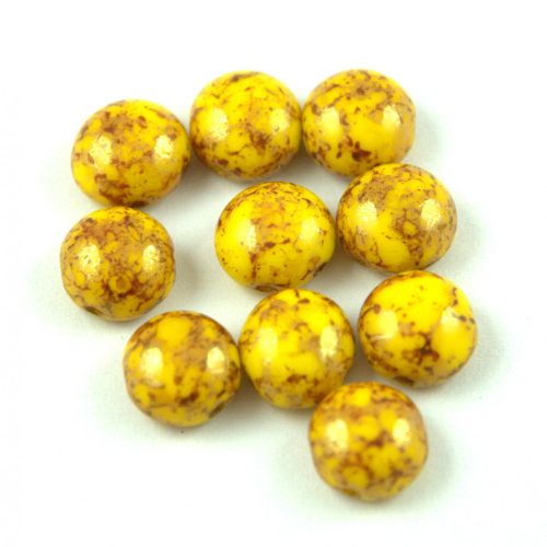 Candy - Czech Pressed Glass Bead - Jonquil Bronze Luster - 8mm