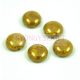 Candy - Czech 2 Hole Pressed Glass Bead - Yellow Bronze Luster - 12mm