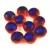 Candy - Czech Pressed Glass Bead - Tangerine Azzuro - 8mm