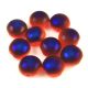 Candy - Czech Pressed Glass Bead - Tangerine Azzuro - 8mm