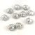 Candy Rose - Czech Pressed Glass Bead - Crystal Silver - 8mm