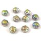 Candy Rose - Czech Pressed Glass Bead - Crystal Vitrail - 8mm