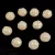 Candy Rose - Czech Pressed Glass Bead - Pearl Beige Blend - 8mm