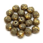 Czech Firepolished Round Glass Beads - 6mm