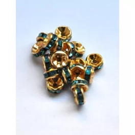 Rondelles with Crystals