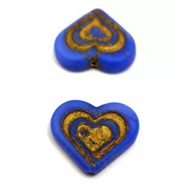 Hert in Heart Bead - 14x16mm