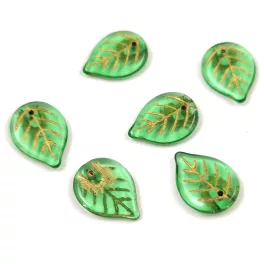 Apple Leaf Bead - 18x13mm