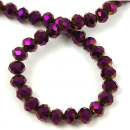 Faceted Glass Rondelle Beads 5x6mm
